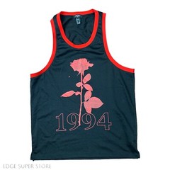Forever 21 1994 Rose World Wide Scoop Neck Sleeveless Black Tank Top Size Medium