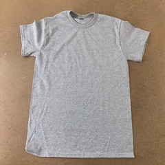Gildan Dry Blend Mens Size Small Heather Gray Short Sleeve Crew Neck T-Shirt New