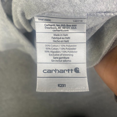 Carhartt K231 Original Fit T-Shirt Men’s Medium Long Sleeve Gray Spellout Work