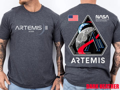 Artemis II Launch to The Moon Space Mission 2026 Front and Back T-Shirt