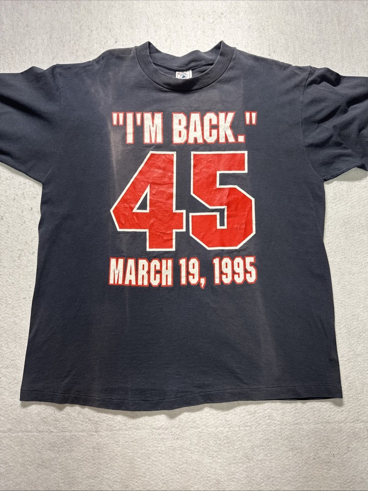 Vintage “I’m Back” Michael Jordan Sz XL Delta USA Fader 1995 90s Single Stitch