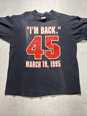 Vintage “I’m Back” Michael Jordan Sz XL Delta USA Fader 1995 90s Single Stitch