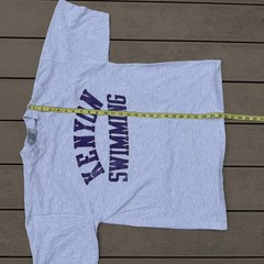 Vintage 90s Kenyon Swimming Made in USA College Spellout Shirt Men’s Medium NCAA