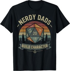 Nerdy Dads Build Character RPG Gaming Father’s Day Unisex T-Shirt