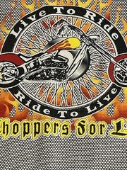 Vintage Choppers For Life Live To Ride Ride To Live Belton Shirt USA Excellent
