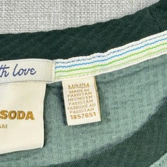 Scotch & Soda Shirt Mens M Green Waffle Crewneck Short Sleeve Stretch Amsterdam