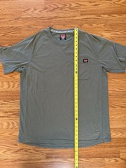 Wrangler Workwear Men’s Short Sleeve Ventilated Pocket T-Shirt XL-Olive Green