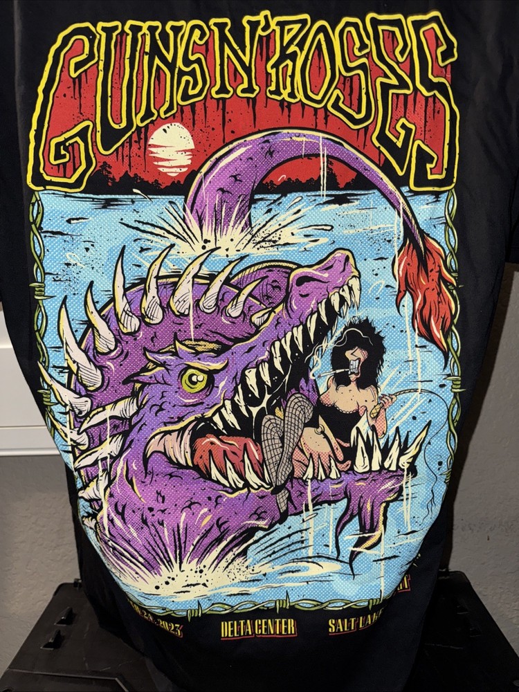 Official Guns N Roses 10/24/23 Salt Lake City Event Shirt Size Extra Large New