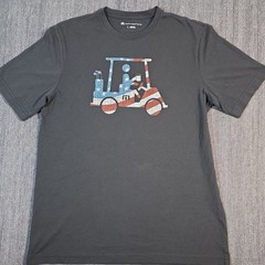 Travis Mathew T-Shirt Flag Flyer 4th of July Tee Men’s L Black Golf Cart USA