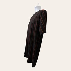 Giorgio Bruni Mens French Sheer Jersey Shirt Size 50 Black Red Stripes