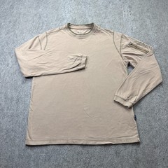 Kuhl Long Sleeve T-Shirt Men M Beige Khaki Wildfibre Crew Neck Solid Breathable