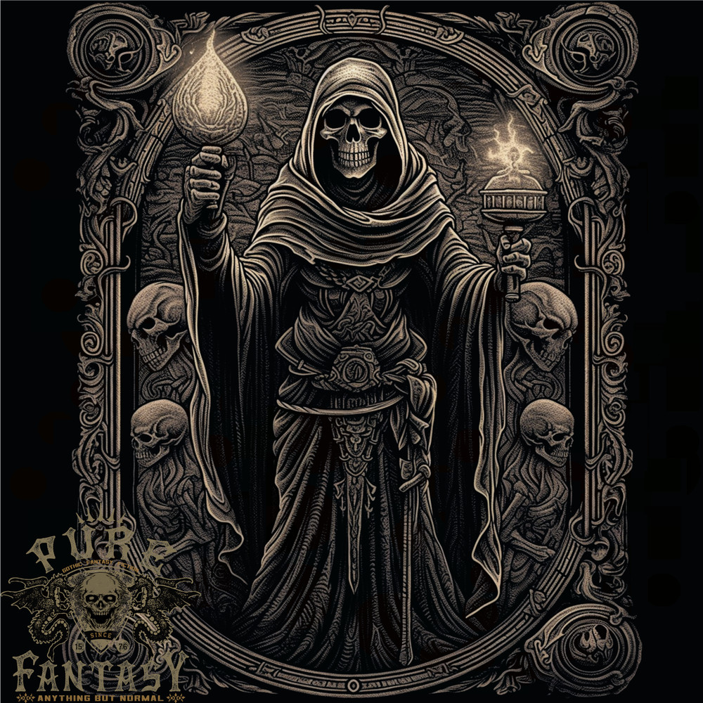 Gothic Grim Reaper Goth Heavy Metal Skull 4 Mens T-Shirt 100% Cotton