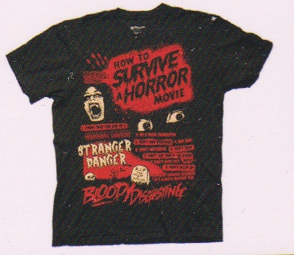 How to Survive a Horror Movie Medium T-Shirt Bloody Digusting Walmart Exclusive