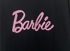 Barbie Mens Short Sleeve Black Crewneck Logo Graphic T- shirt Size XL (46-48)