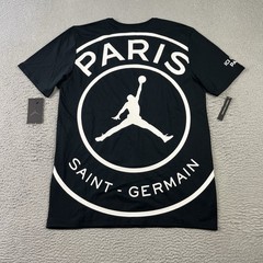 Nike Jordan Paris Saint Germain T Shirt Mens Large Black Jumpman Logo