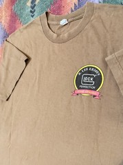 VTG Glock Perfection R Lee Ermey Gunny Approved 2-Sided Beige Mens Tshirt Sz L