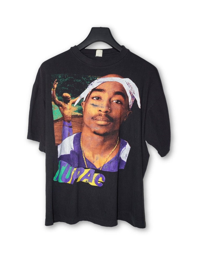 Tupac Tupac Vintage HipHop Rap classic black tee shirt QT3172