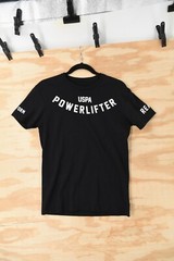 USPA POWERLIFTER platform Ready Competition T-Shirt Size Small Black