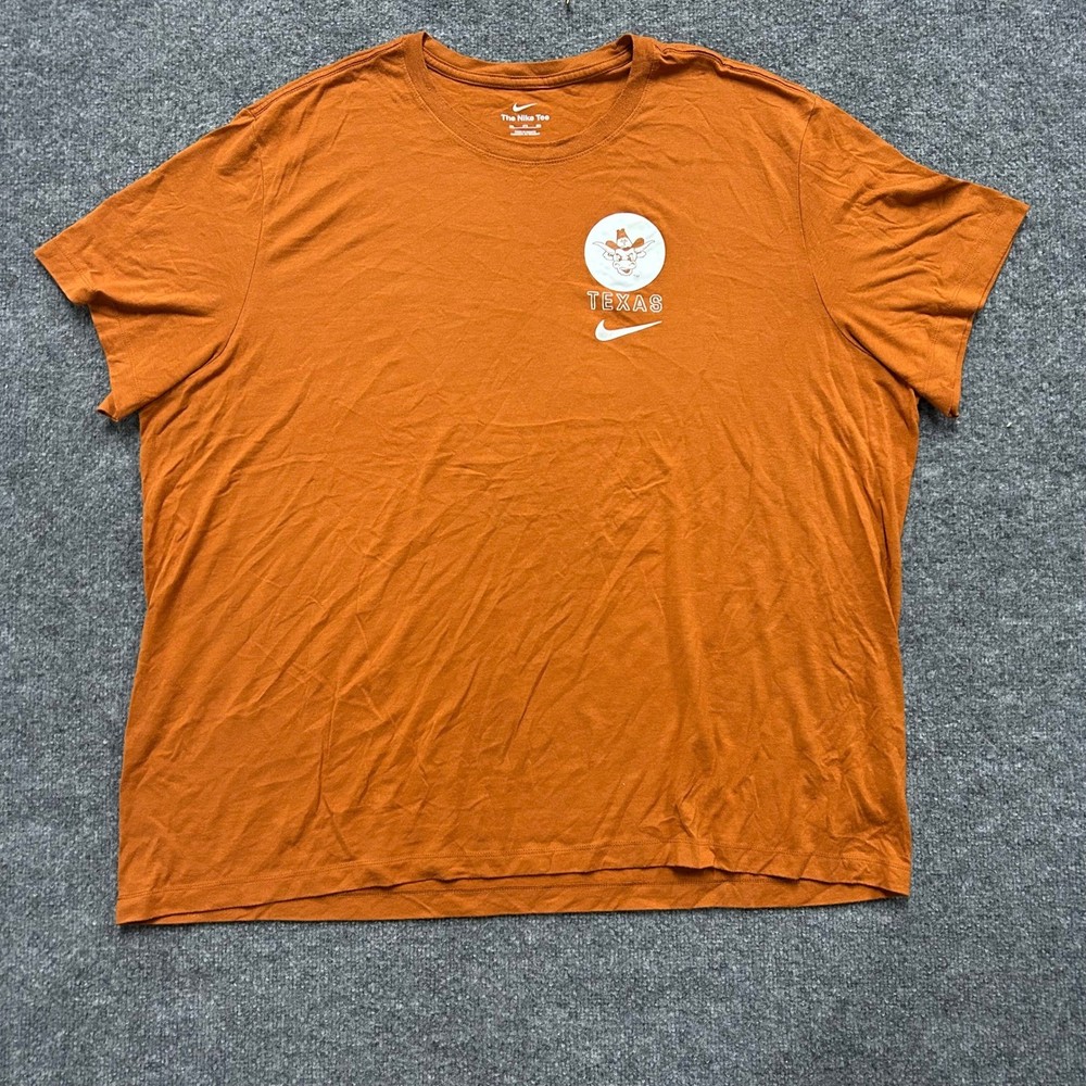 Nike T-Shirt Mens Size 3XL Burnt Orange Texas Longhorns Bevo Graphic NCAA Tee