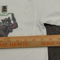 Marvel Rocket Raccoon Boston Comic Con 2014 t-shirt S Guardians Galaxy White