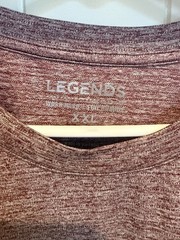 Legends Apparel Men’s Performance Crew Neck Athletic T-Shirt Maroon XXL