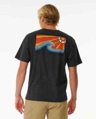 New Rip Curl Men’s Saltwater Culture Blazing Tube T-Shirt Washed Black Size M