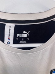 PUMA BMW Motorsport Racing M Logo T-Shirt Mens Size S White Black Colorblock