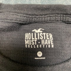 Hollister Must Have Collection French Terry Shirt Mens Medium Black Round Hem