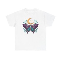 Celestial Moth Moon Shirt, Mystical Butterfly Tshirt, Witchy Cottagecore