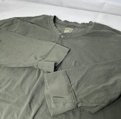 REDHEAD Long Sleeve Henley Shirt Men’s 3XLT Olive Green