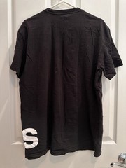 Adidas Men’s Essentials Giant Logo Tee Black with White Logo T-Shirt Medium