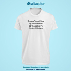 Custom Text T-Shirt Text *Choice of Fonts* *Quality Tees* *FREE Shipping*
