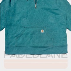 Carhartt Teal Defender Paxton Heavyweight Quarter Zip Hoodie, Size XL