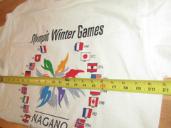 VTG Orig. Nagano 1998 Olympic Winter Games Crew Neck T-Shirt Men’s Large / 42″