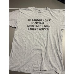 Ann Arbor T-Shirt Co Gray Funny Graphic Tee Expert Advice Mens XL