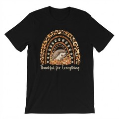 Leopard Fall Boho Rainbow Hedgehog Thanksgiving T-shirt For Men Women