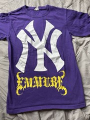 Anvil Purple New York Yankees Graphic Preshrunk T-Shirt Size S