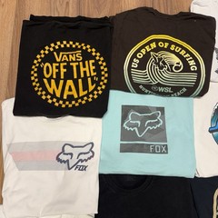 Lot of 15 Surf Skate Streetwear T Shirt Vans Fox Quiksilver RVCA May5-2