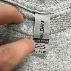 Gildan Adult Long Sleeve Heavy Cotton T-Shirt Size Small Gray NBTMS Raiders Tee