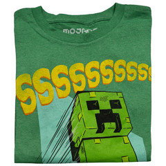 Minecraft Fear The Creeper Glow in Dark 2 Piece Adult T-Shirt Set