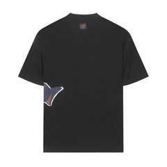 men casual round neck short sleeve men black T-shirt size M/L/XL