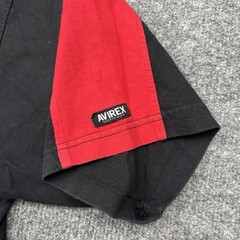 Vintage Avirex T Shirt Mens Medium Black Red 3D Script Logo Hip Hop Grunge Y2K