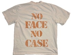 No Face No Case Rap Hip Hop T Shirt Jail Prison XL Mug Shot Skate Goth Grunge