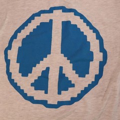 Chinatown Market Studio Peace Sign Medium Heather Grey 8Bit