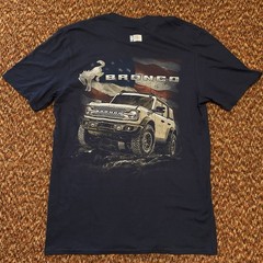 Officially Licensed JEDCO Ford Bronco Graphic T-shirt Size Medium Navy Blue -New