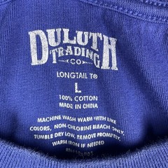 Duluth Trading Co T-Shirt Men’s Large Blue Pullover Short Sleeve Pocket Cotton