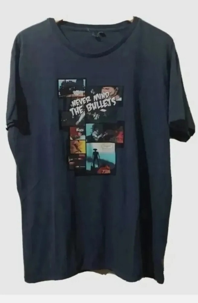 District Threads T-Shirt Mens XL Blue Short Sleeve Cotton Crew Neck