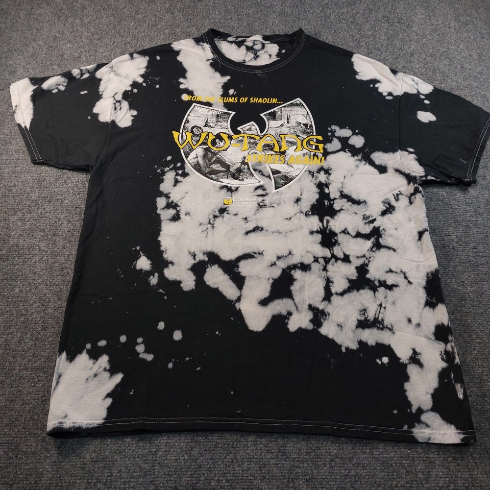Wu-Tang Clan Mens XL Black FROM THE SLUMS OF SHAOLIN… WU-TANG STRIKES AGAIN!