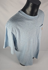 CARHARTT Short Sleeve Loose Fit T-Shirt Blue Flecked Patch Pocket Men’s Large