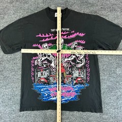 Warren Lotas Shirt Mens L Gray Jason Friday the 13th Streetwear Hollywood Faded